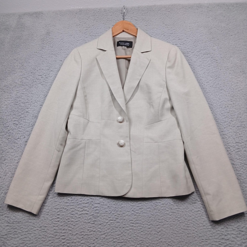 Evan-Picone Black Label Skirt Suit Womens Jacket 8 Skirt 6 Beige 2 Piece Career - Picture 2 of 11